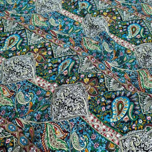 پارچه نخی گلدار رنگ 500 
