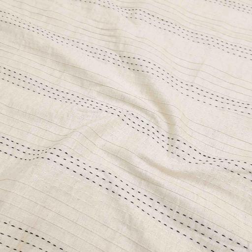 پارچه لینن چرخکاری هندی 3 رنگ نچرال 