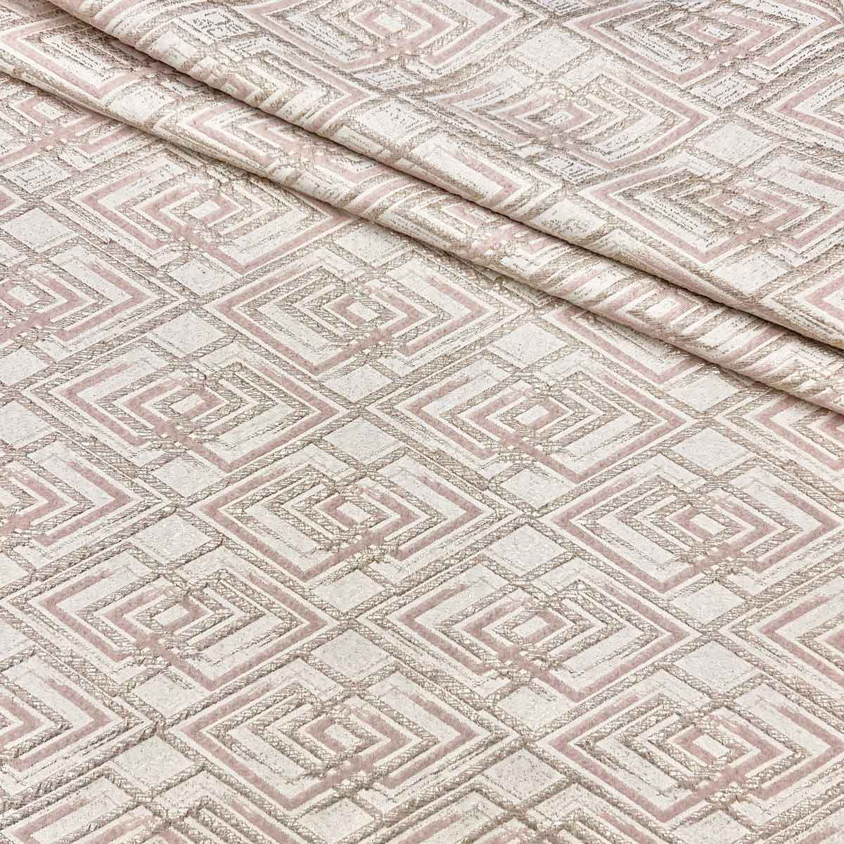 پارچه ژاکارد لمه هیلی رنگ صورتی 