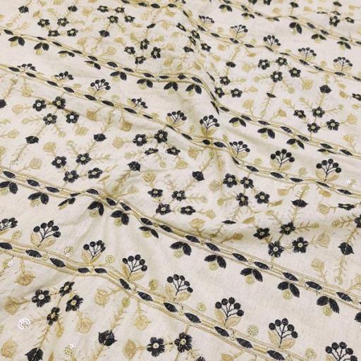 پارچه لینن سوزن دوزی هندی 137 رنگ نچرال 