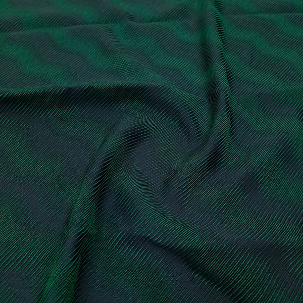 پارچه ژاکارد ویسکوز ترک جِنان رنگ سرمه ای سبز 