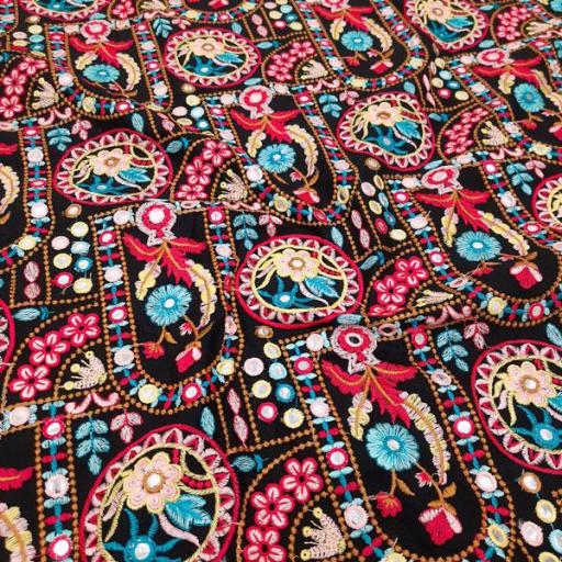 پارچه لینن سوزن دوزی هندی 189 رنگ 117 