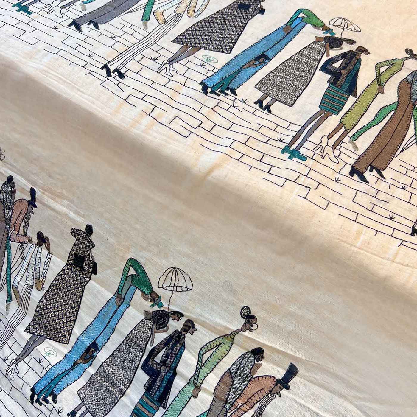 پارچه لینن سوزن دوزی هندی 202 رنگ 123-2 