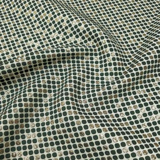 پارچه ژاکارد ترک وارتان رنگ یشمی طلایی 