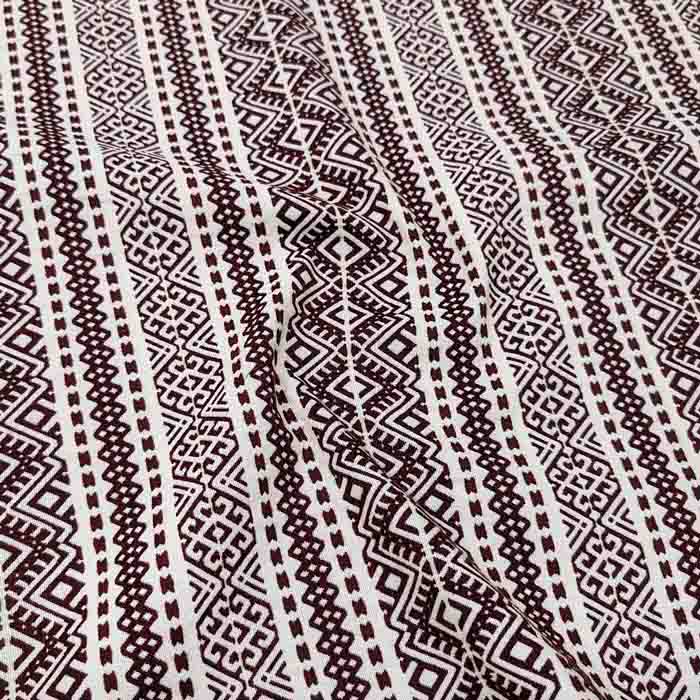 پارچه ژاکارد نپالی امیلیا رنگ زرشکی 