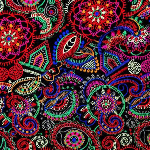 پارچه مخمل سوزندوزی هندی رنگ 144 