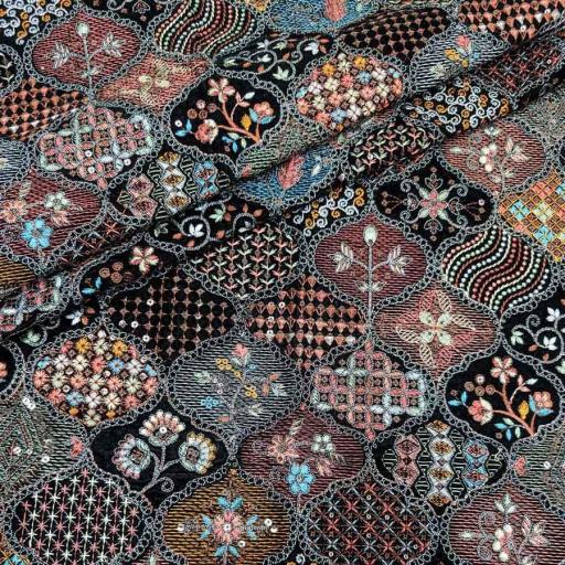 پارچه مخمل سوزندوزی هندی رنگ 152 