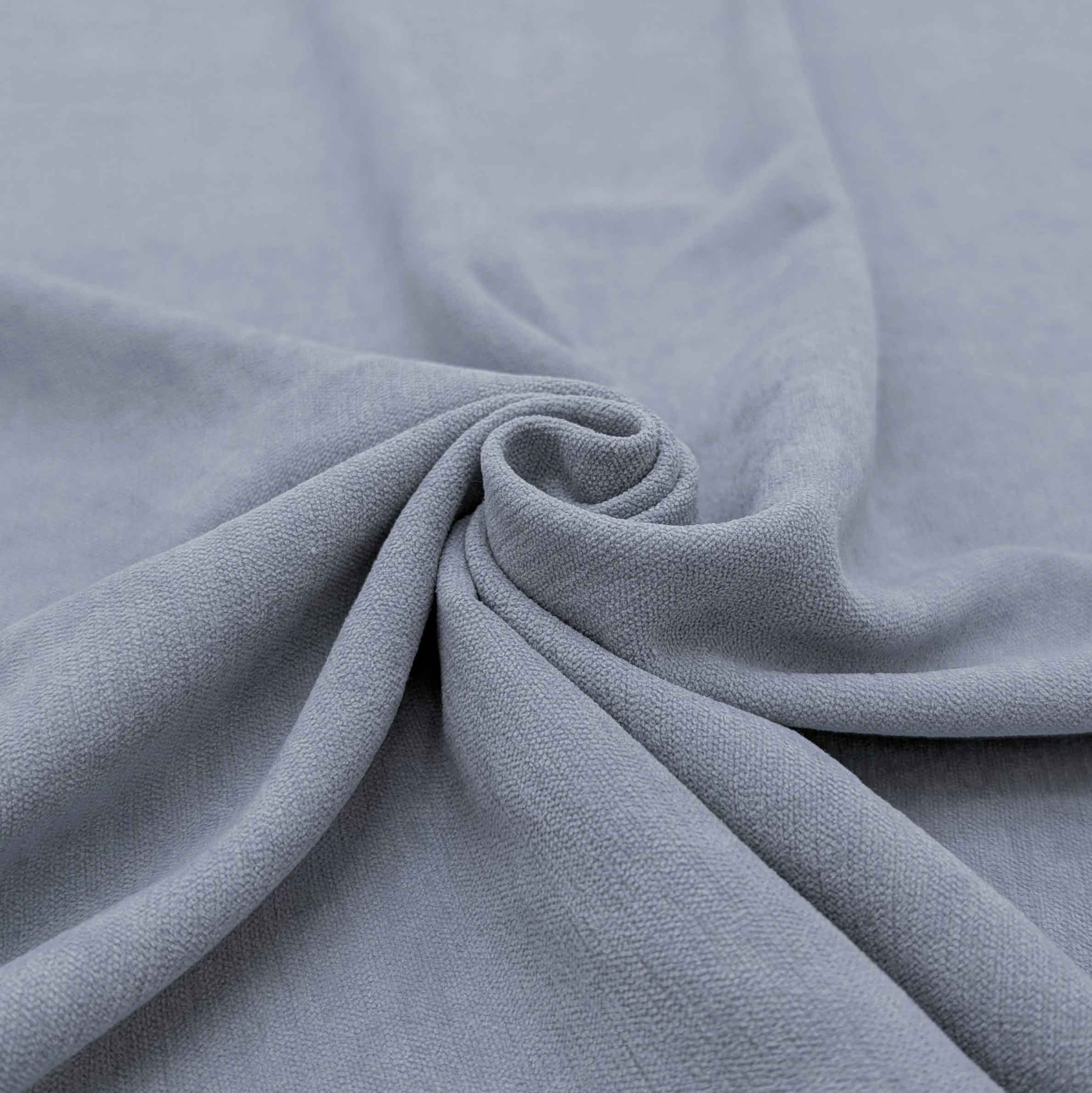 پارچه بوکله ساده رنگ نقرآبی 