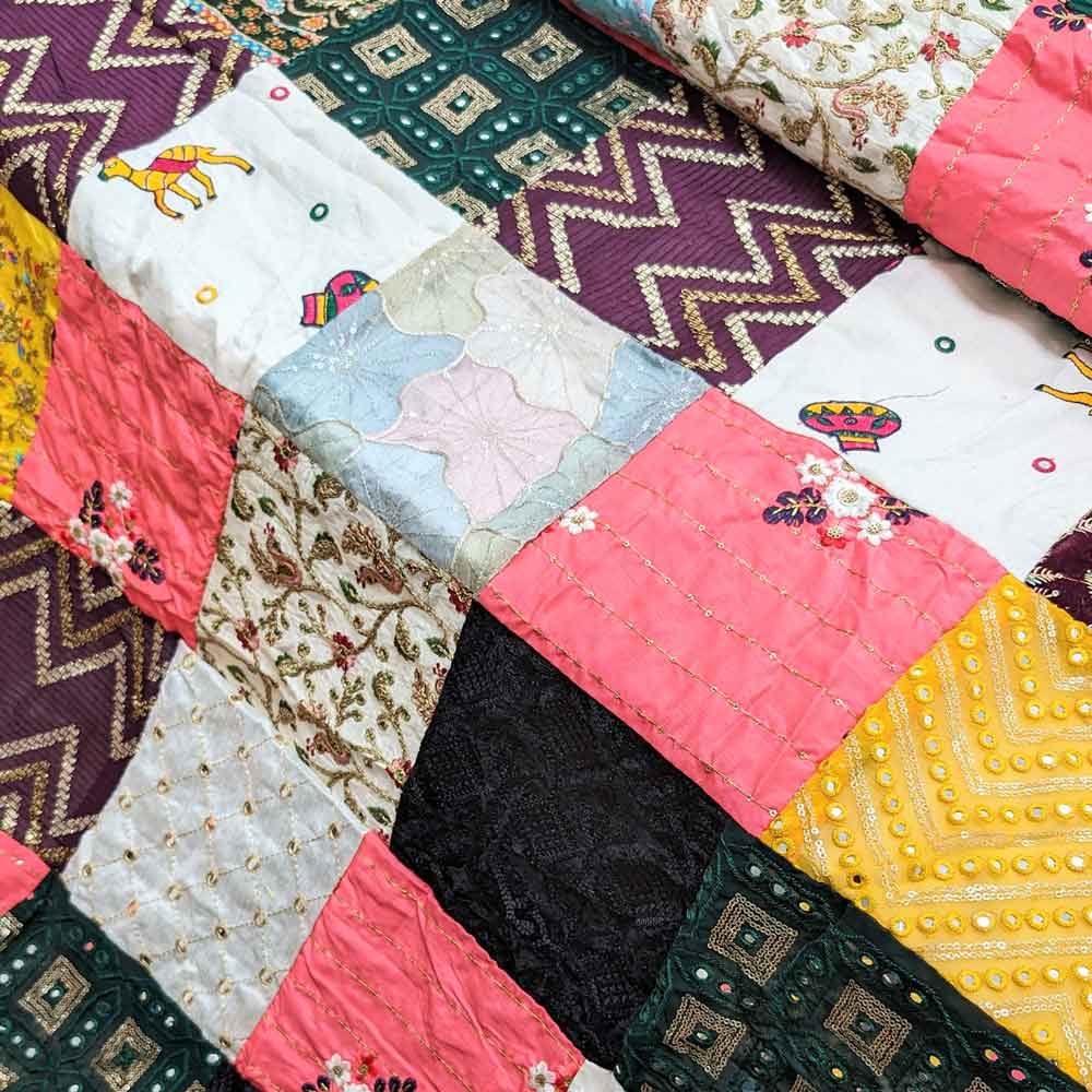 پارچه لینن چهل تکه هندی رنگ 3 