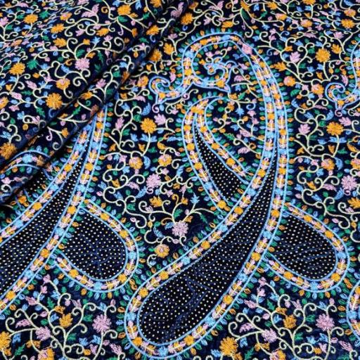 پارچه مخمل سوزندوزی هندی رنگ 154-1 
