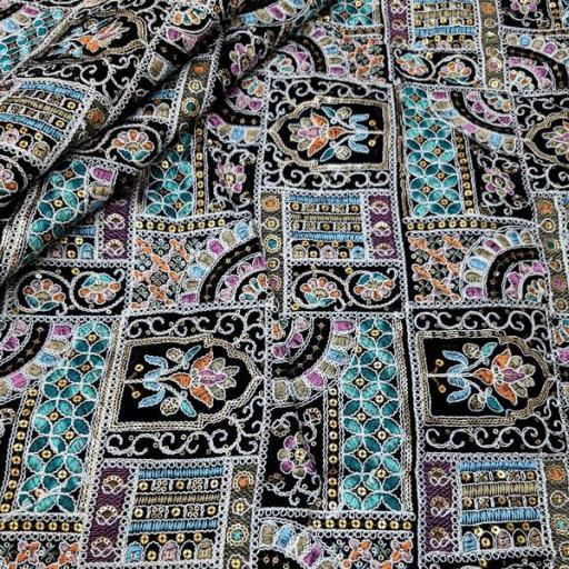 پارچه مخمل سوزندوزی هندی رنگ 155 