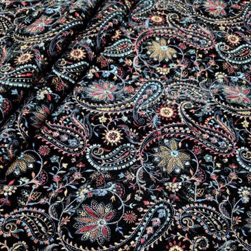 پارچه مخمل سوزندوزی هندی رنگ 159-1 