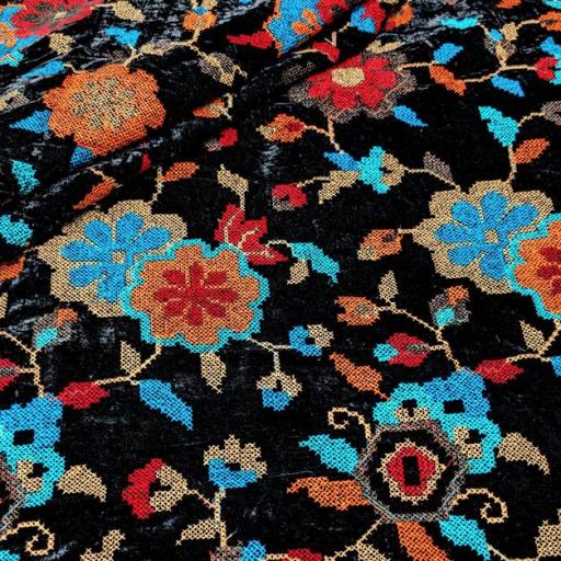 پارچه مخمل سوزندوزی هندی رنگ 160 