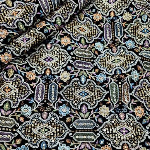 پارچه مخمل سوزندوزی هندی رنگ 120-3 
