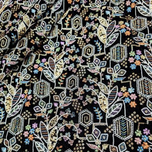 پارچه مخمل سوزندوزی هندی رنگ 124-4 