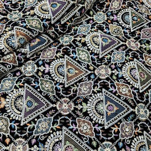 پارچه مخمل سوزندوزی هندی رنگ 125-4 