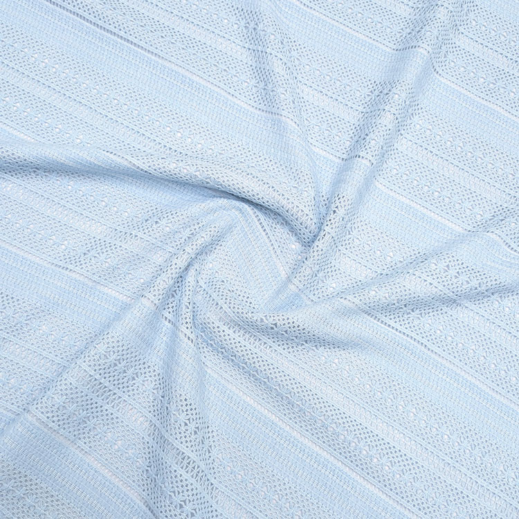 پارچه گیپور کتان 181 رنگ آسمانی 