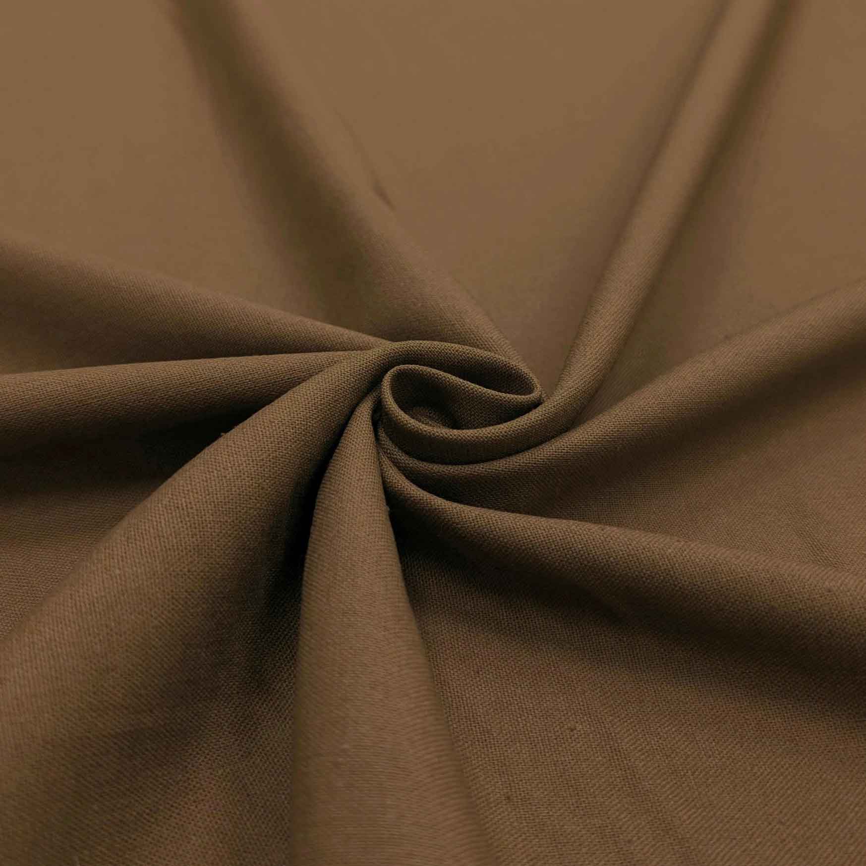 پارچه لینن ساده ترک رنگ شتری 