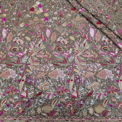 پارچه مخمل سوزندوزی هندی رنگ 84-4 