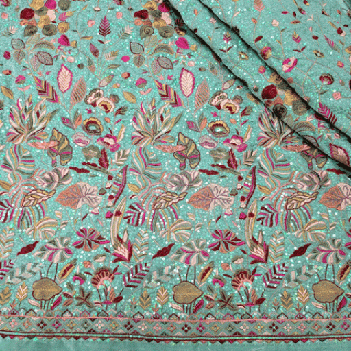 پارچه مخمل سوزندوزی هندی رنگ 84-5 