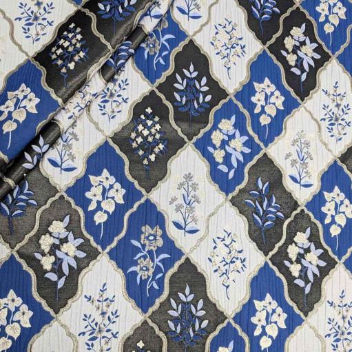 پارچه ژاکارد تافته 4086 رنگ سرمه ای طوسی 