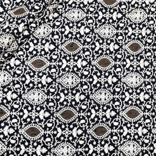 پارچه حریر سوزن دوزی هندی 4 رنگ مشکی 