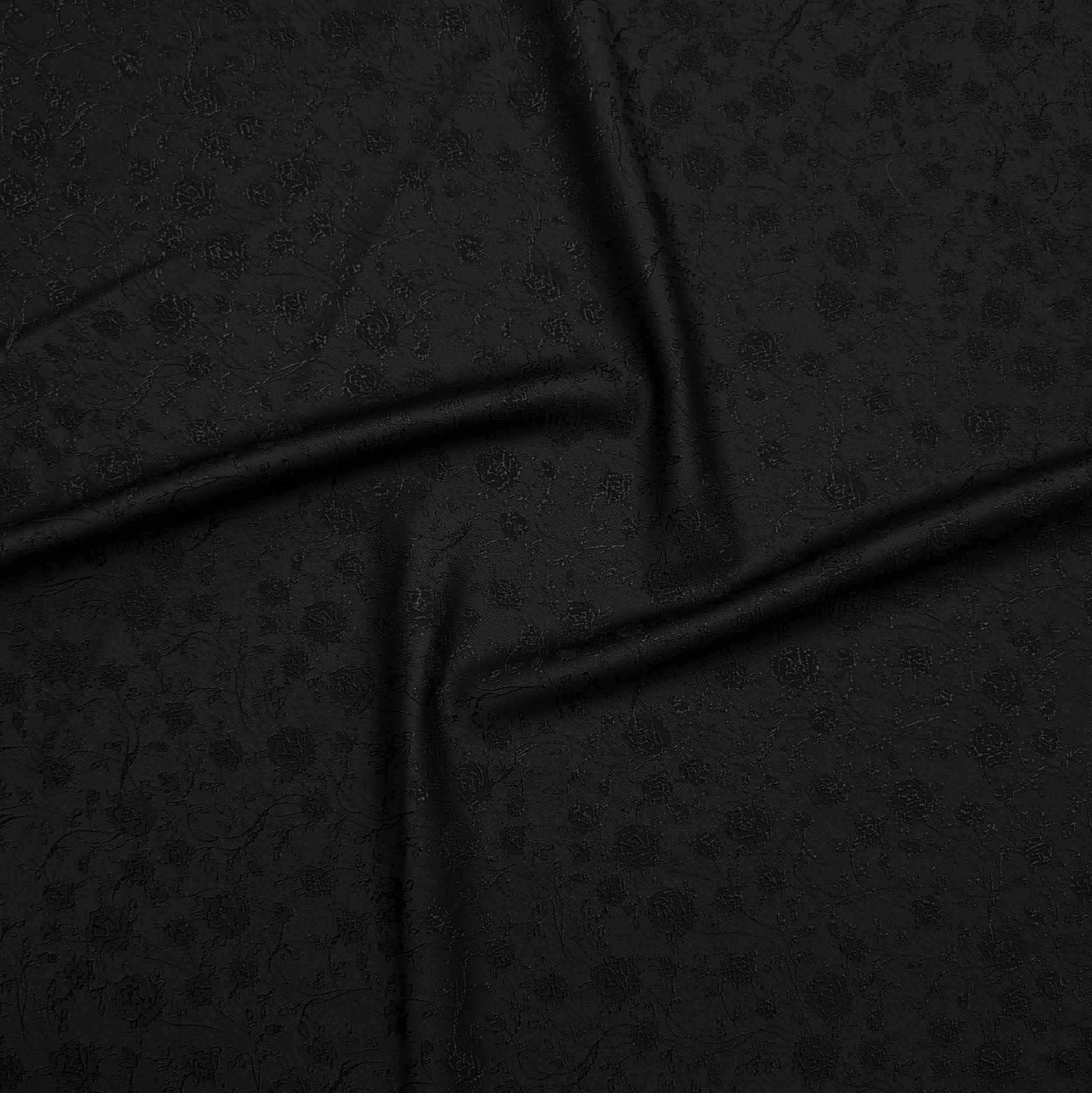 پارچه ژاکارد لمه مشکی رنگ 013 مشکی 