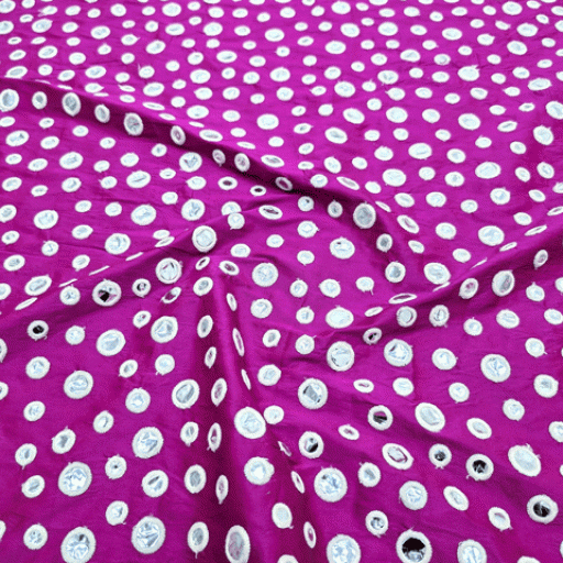 پارچه تافته سوزن دوزی هندی 244 رنگ ارغوانی 