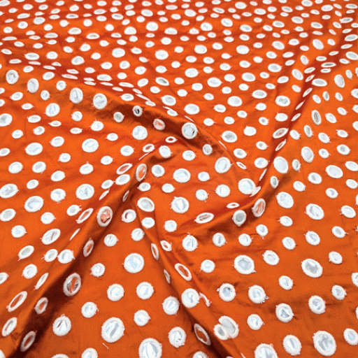 پارچه تافته سوزن دوزی هندی 244 رنگ آجری 