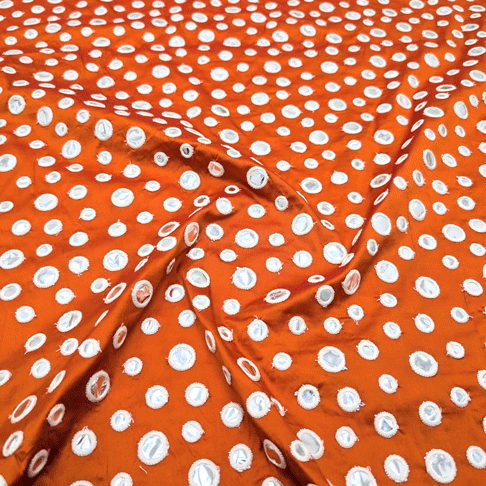 پارچه تافته سوزن دوزی هندی 244 رنگ آجری 