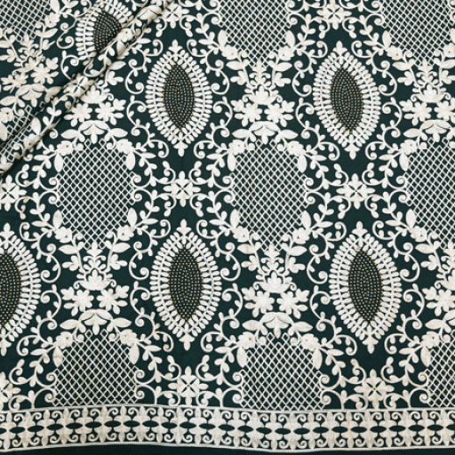 پارچه حریر سوزن دوزی هندی 10 رنگ یشمی 