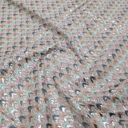 پارچه حریر سوزن دوزی هندی 12 رنگ 3 