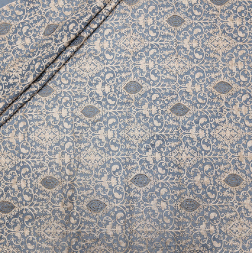 پارچه حریر سوزن دوزی هندی 4 رنگ طوسی 