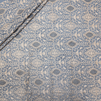 پارچه حریر سوزن دوزی هندی 4 رنگ طوسی 