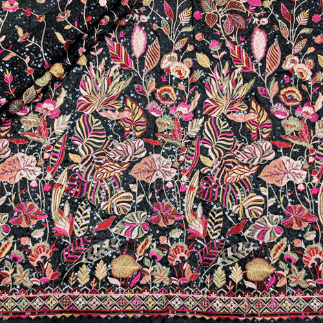 پارچه حریر سوزن دوزی هندی 15 رنگ 15 