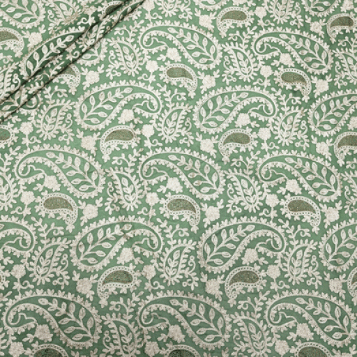 پارچه حریر سوزن دوزی هندی 19 رنگ کرفسی 