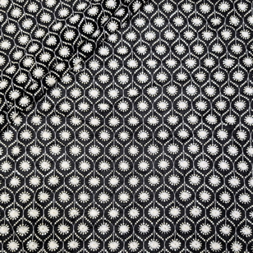 پارچه حریر سوزن دوزی هندی 23 رنگ مشکی 