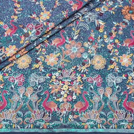 پارچه لینن جین سوزن دوزی رنگ 10 