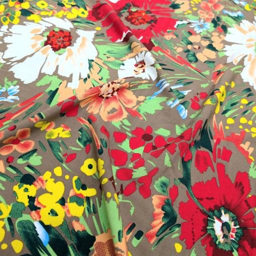 پارچه نخی گلدار رنگ 797-2 