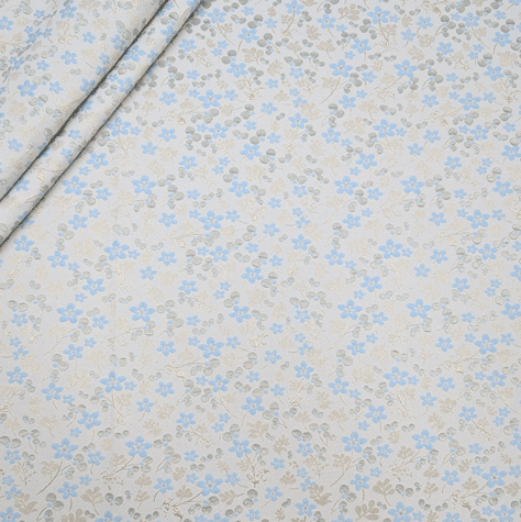 پارچه ژاکارد پنبه لمه 2017 رنگ آسمانی 