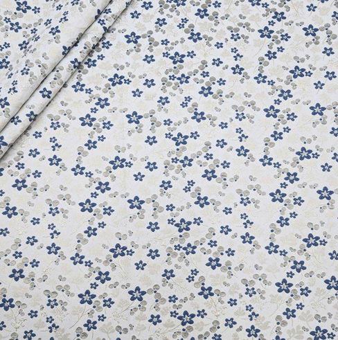 پارچه ژاکارد پنبه لمه 2017 رنگ سرمه ای 