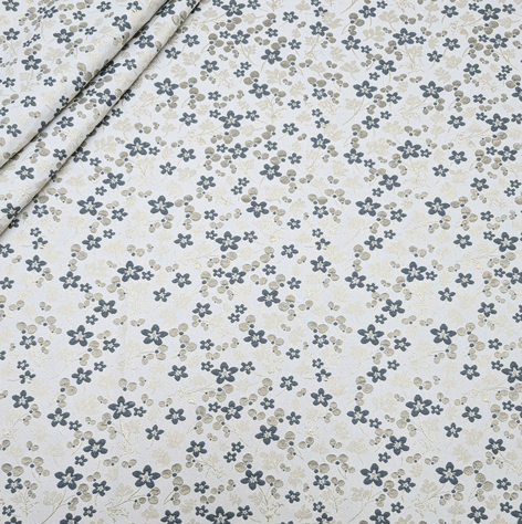 پارچه ژاکارد پنبه لمه 2017 رنگ طوسی آبی 