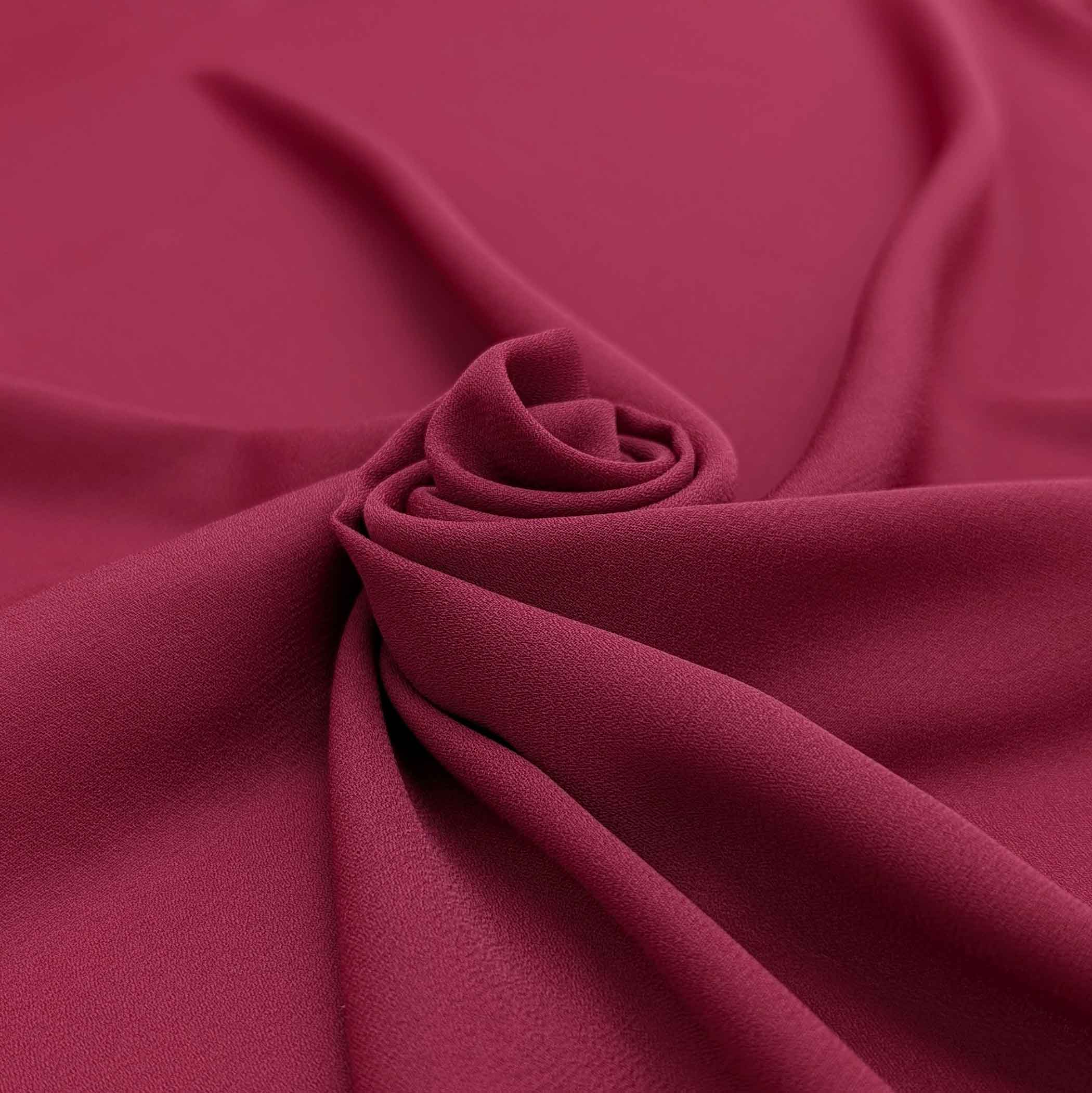 پارچه کرپ حریر ساده رنگ گیلاسی 43 