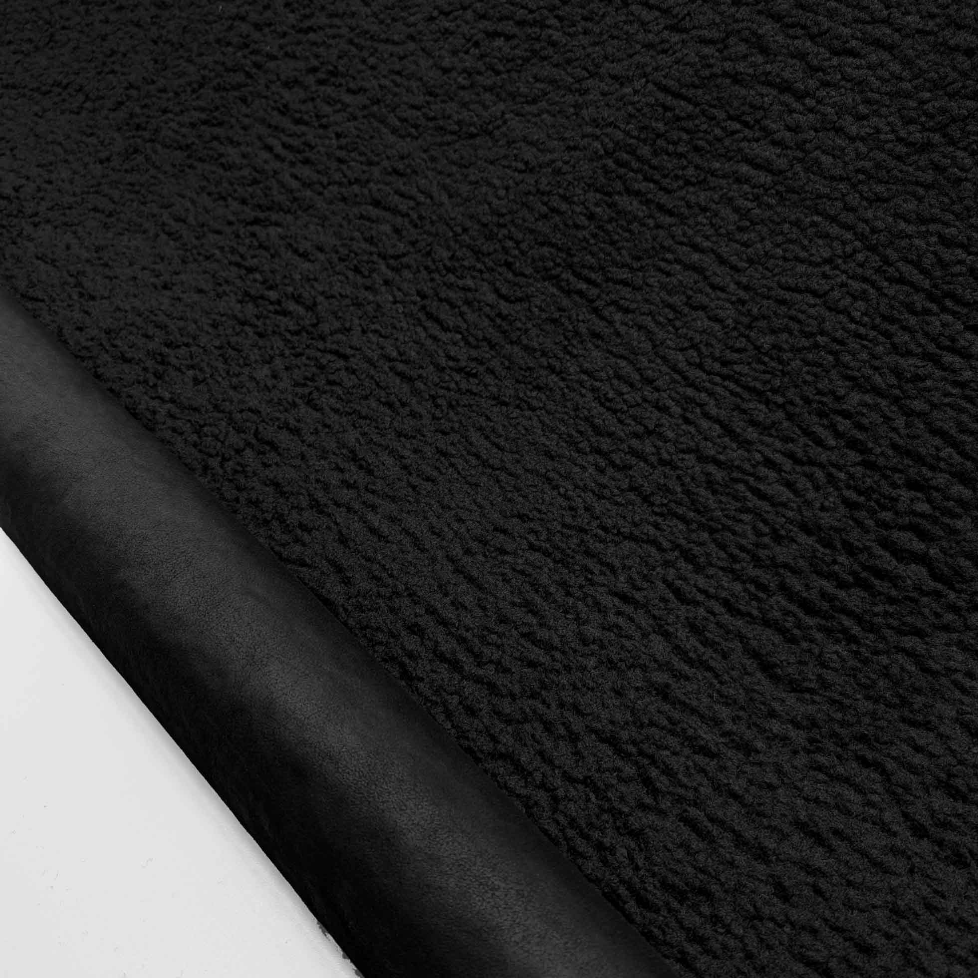 پارچه چرم بوفالو رنگ مشکی 