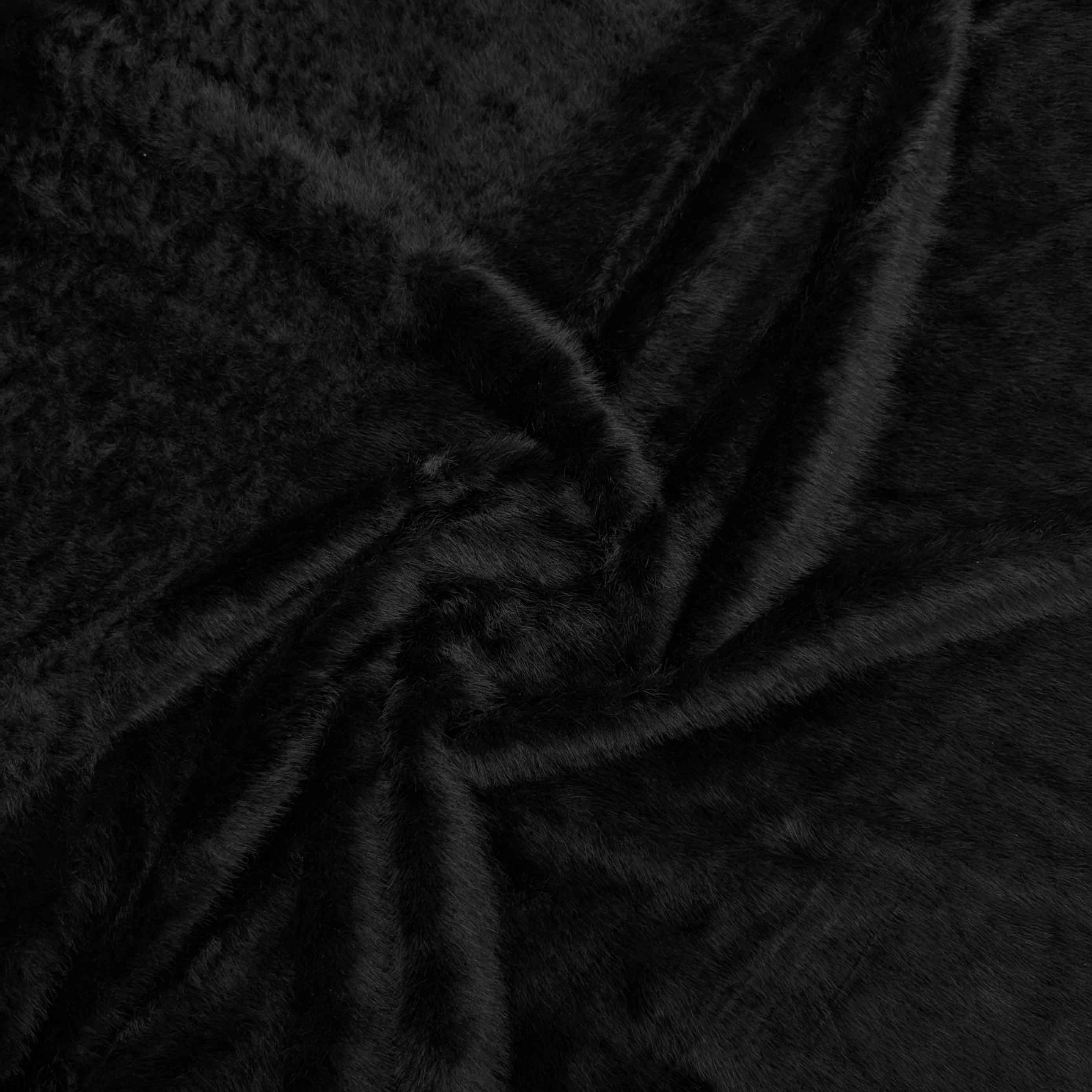 پارچه خز پرز کوتاه رنگ مشکی 