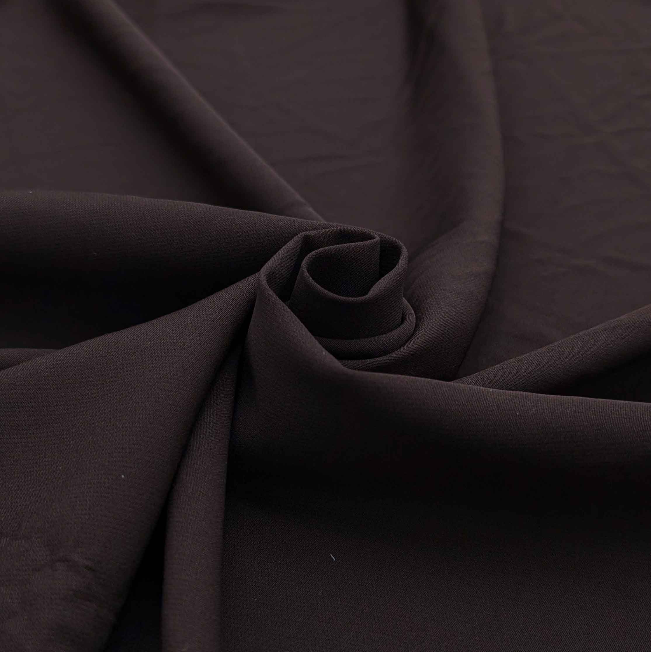 پارچه کرپ سوپر مازراتی رنگ شکلاتی سیر 