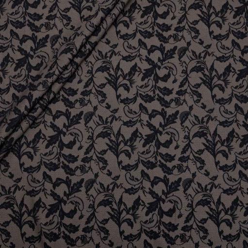 پارچه ژاکارد دانتل 225 رنگ مشکی شکلاتی 