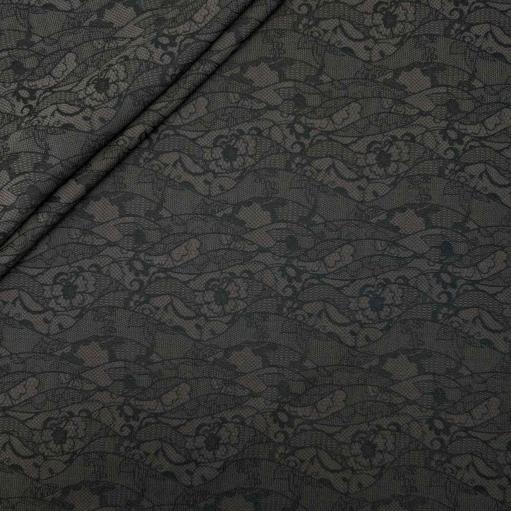 پارچه ژاکارد دانتل ترک رنگ ارتشی شکلاتی 