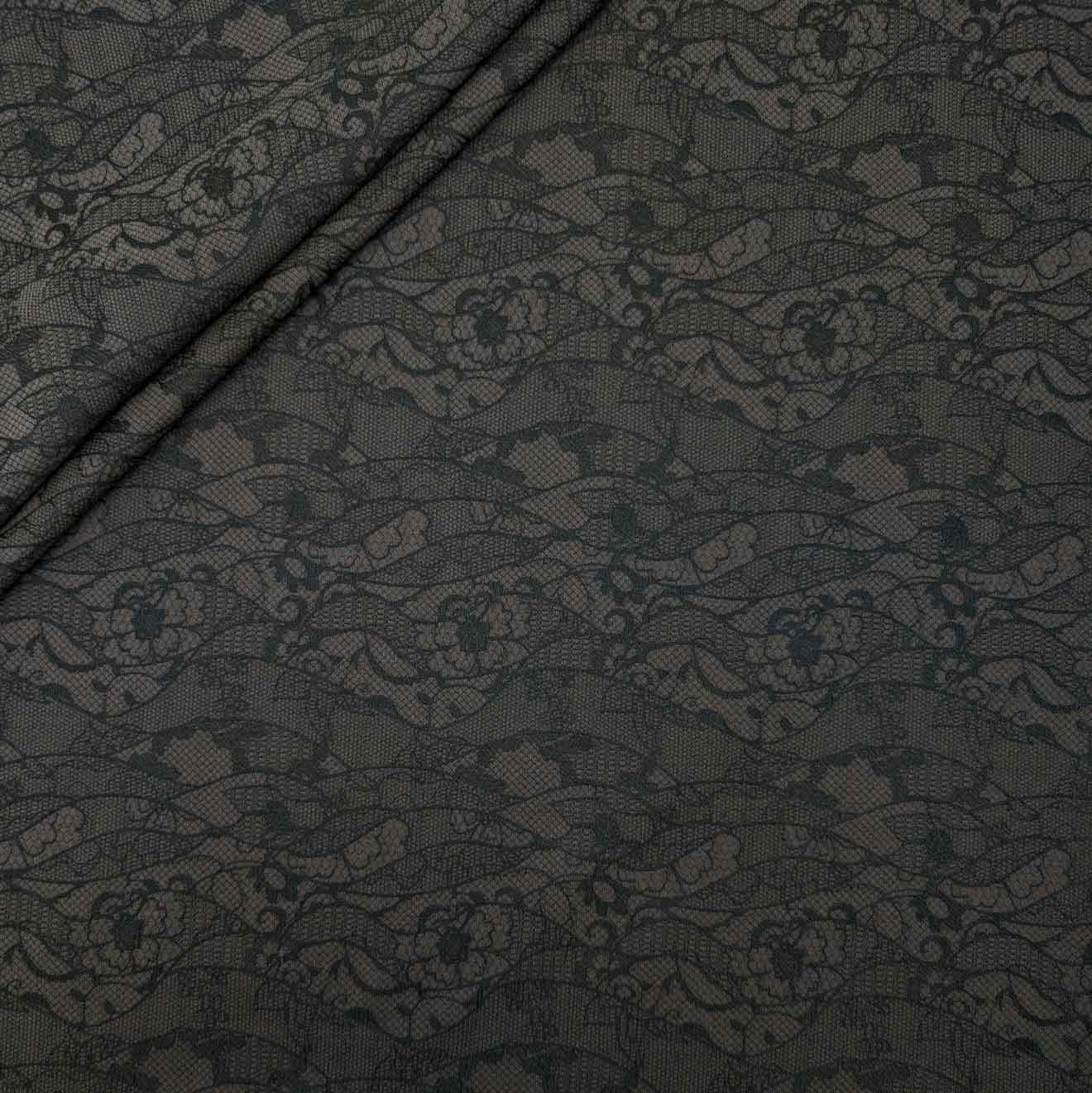 پارچه ژاکارد دانتل ترک رنگ ارتشی شکلاتی 