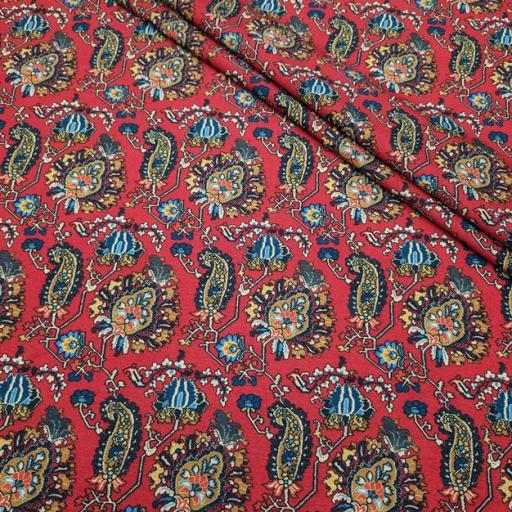 پارچه کتان لمه طرحدار رنگ 66 